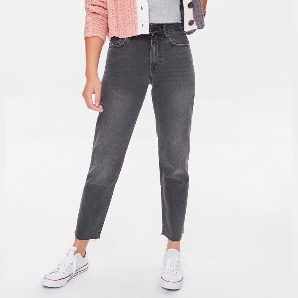 Forever21 Premium Distressed Mom Jeans